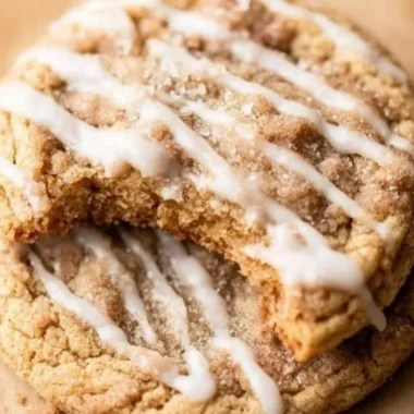 Delightful coffee cake cookies with a sprinkle of cinnamon on top