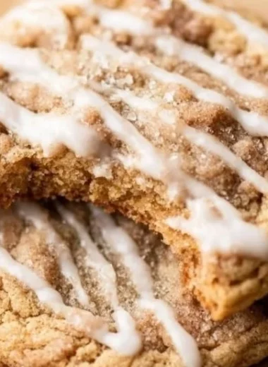 Delightful coffee cake cookies with a sprinkle of cinnamon on top