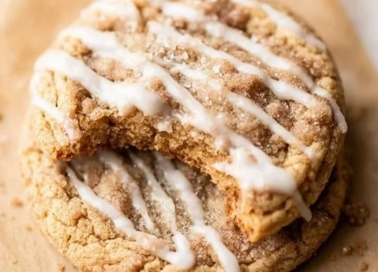 Delightful coffee cake cookies with a sprinkle of cinnamon on top