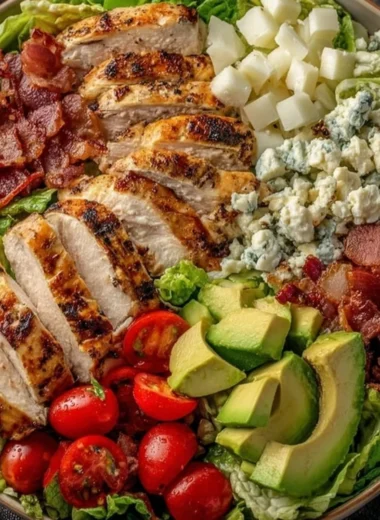 Savory BLT Chicken Salad with crispy bacon, lettuce, and chicken