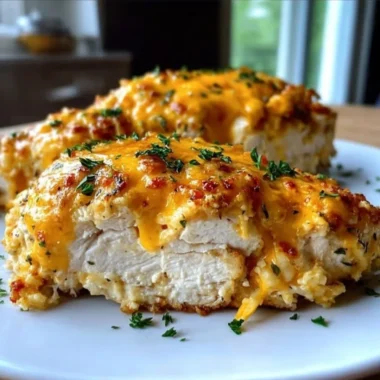 4-Ingredient Ranch Chicken Bake with chicken, ranch seasoning, and cheese
