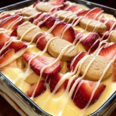 Delicious homemade banana pudding dessert in a glass bowl.