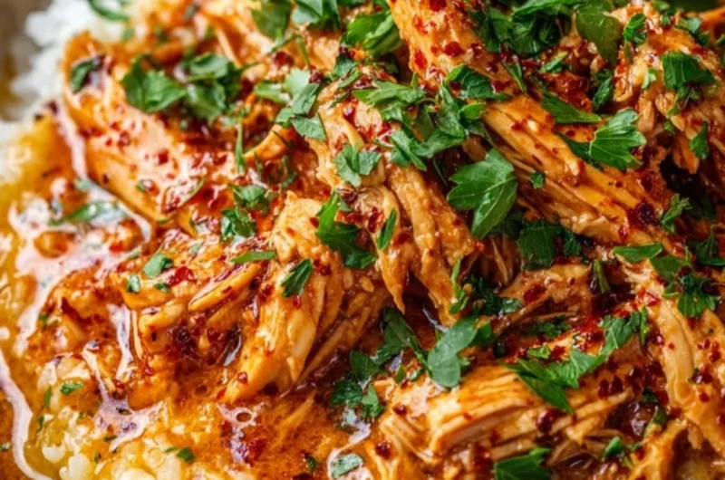 Crockpot Cajun Butter Chicken in a creamy bowl ready to serve