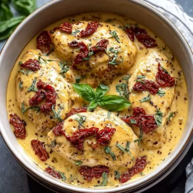 Crockpot Marry Me Chicken served with herbs and creamy sauce