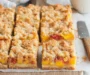 Peaches and Cream Crumble Bars