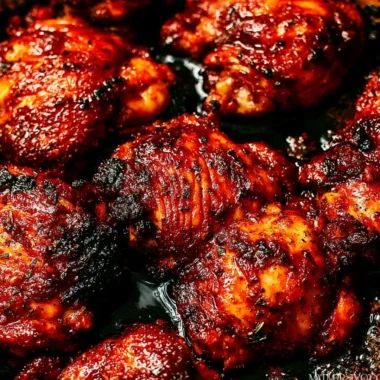 Juicy oven baked boneless skinless chicken thighs cooked to perfection