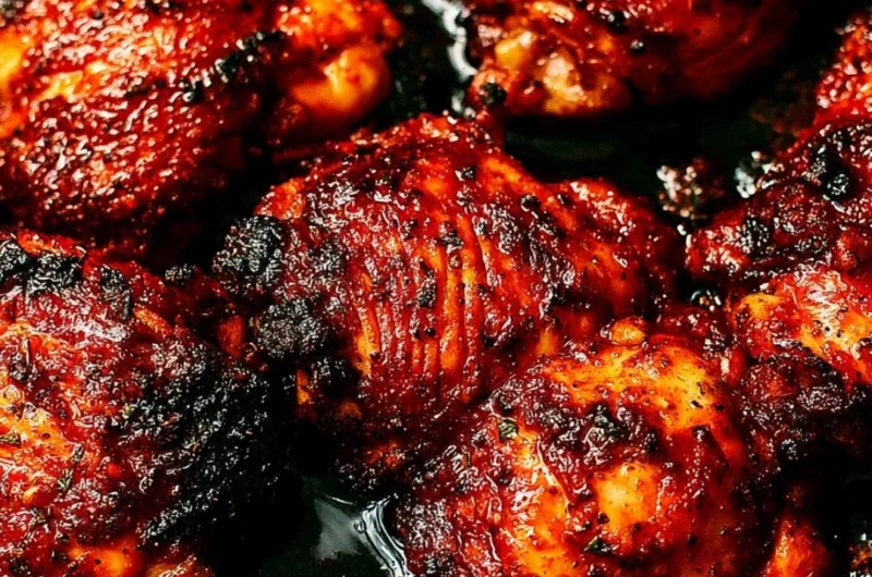 Juicy oven baked boneless skinless chicken thighs cooked to perfection