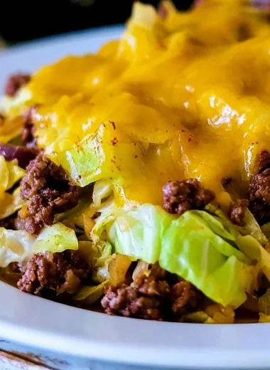 Delicious cabbage taco skillet with fresh ingredients