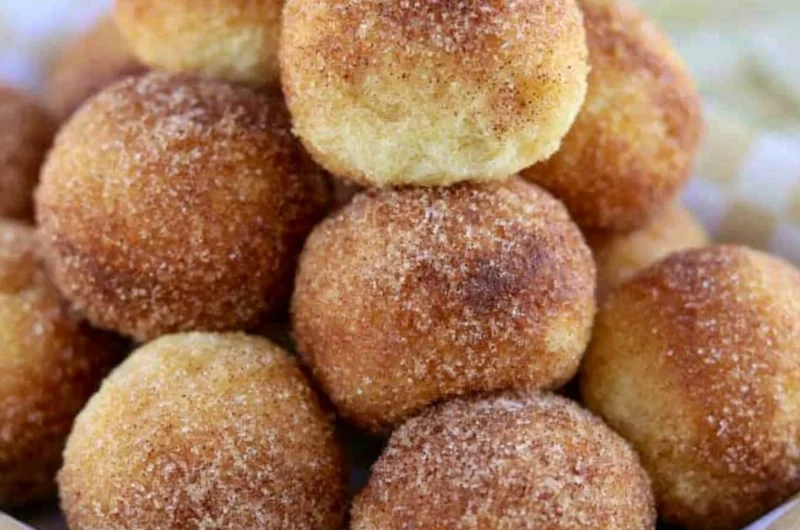 Cozy sourdough discard doughnuts fresh out of the oven
