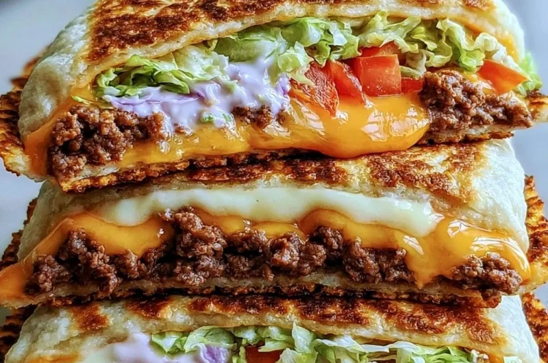 Delicious Keto Crunchwraps made with low-carb ingredients for a guilt-free meal