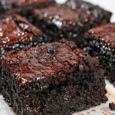Delicious easy sourdough brownies on a baking tray