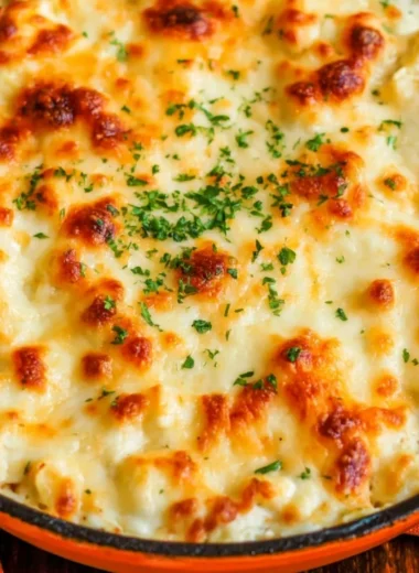 Creamy artichoke dip served in a bowl with fresh vegetables and chips
