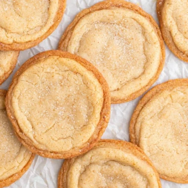 Delicious brown butter sugar cookies on a rustic plate
