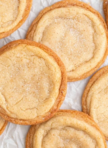 Delicious brown butter sugar cookies on a rustic plate