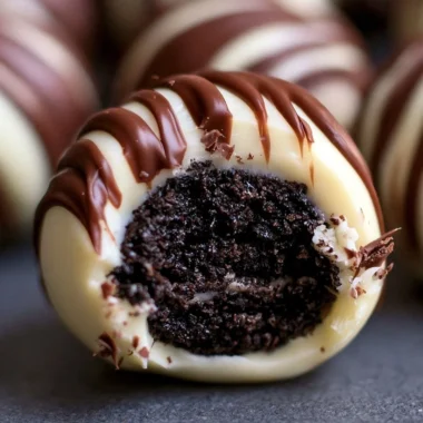 Delicious Irish Cream Oreo truffles with a chocolate coating