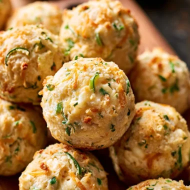 Jalapeno cheese ball bites on a serving platter