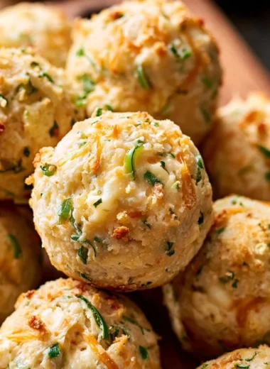 Jalapeno cheese ball bites on a serving platter