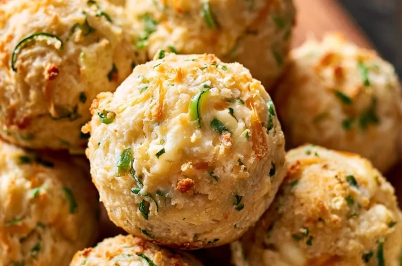 Jalapeno cheese ball bites on a serving platter
