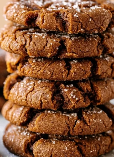Delicious homemade super soft molasses cookies on a baking sheet